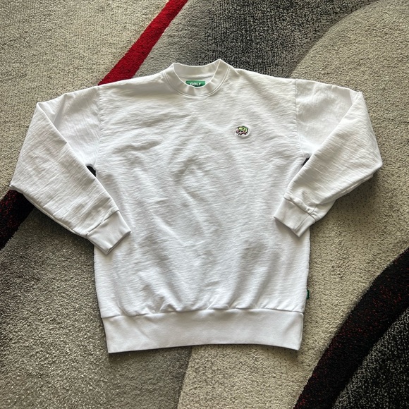 Golf Wang X Tyler The Creator Psycho Frog White Crewneck Sweatshirt - Picture 1 of 6